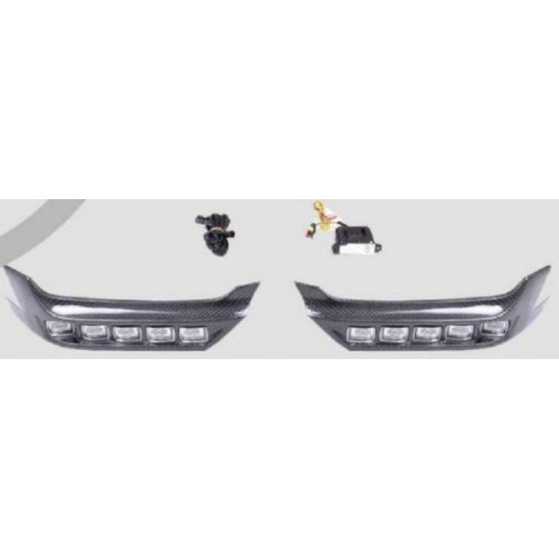 Mercedes-Benz G-Wagon G500 Carbon Front Lip Corner With LED
